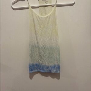 American Eagle Outfitters Yellow to Blue Ombre Spaghetti Strap Tank